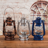 Lampe à pétrole vintage portable en métal de style ancien chinois, lanterne en fer antique pour la décoration de la maison