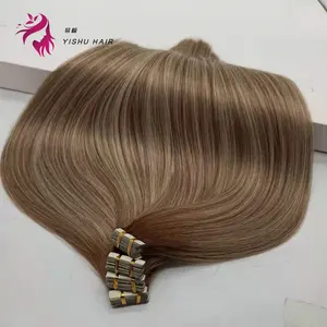 100% Remy Hair Virgin Double Drawn Straight Real Brazilian Invisible Injection Tape In Extensions Human Hair