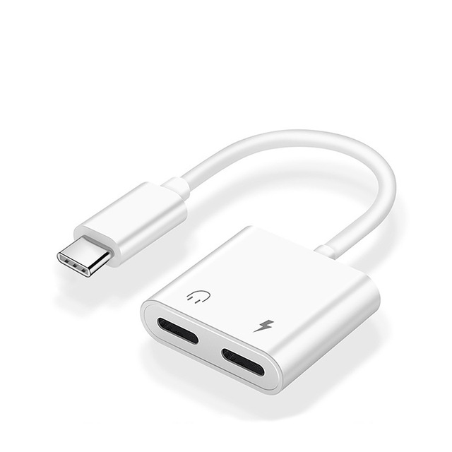 2-in-1 Dual Interface iPhone Adapter Cable Audio & Charging Headphone Splitter & Music Listening Adapter