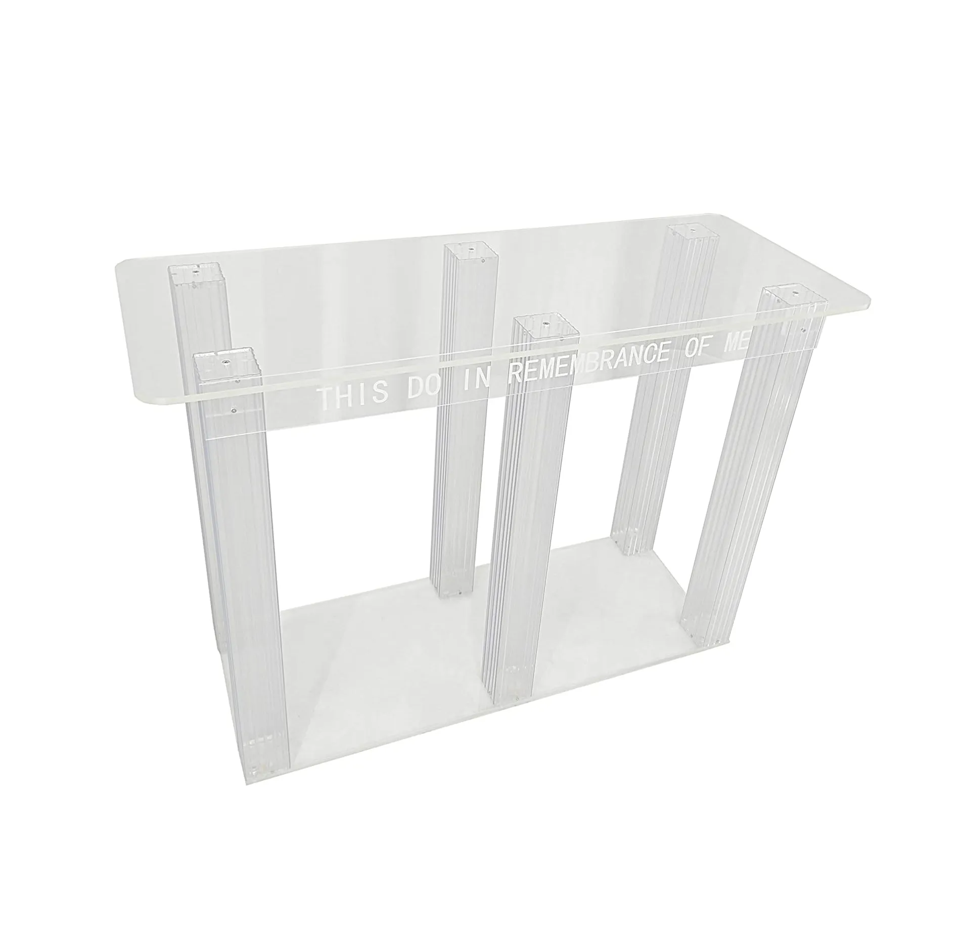 Modern Furniture Clear Dinning Table Acrylic Plexiglass Church Holy Communion Table