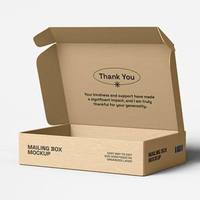 Boîte d'expédition en carton ondulé recyclable personnalisée avec pelliculage mat, impression de logo, design pliable en forme d'avion pour l'emballage e-commerce