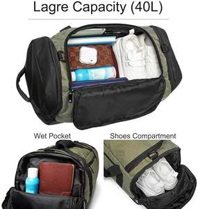 Muestra gratuita de bolsa deportiva de viaje fabricada en China con tres compartimentos ajustables para zapatos y múltiples usos como bolsa de viaje. - Product Image 6