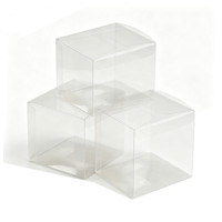 Boîte cadeau en plastique transparent en acétate écologique PVC, boîte pliante en PET avec impression pour café, bonbons, couleurs CMYK, recyclable et durable