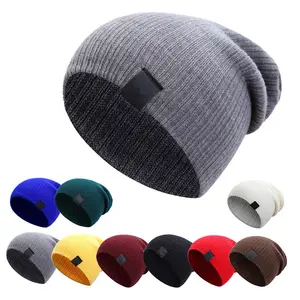 BESTELLA Trend Custom Logo Wholesale Unisex Acrylic Plain Knitted Hat Cheap Vintage Warm Beanie Winter Hat