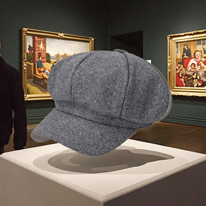 Otoño Invierno nueva llegada boina de lana octogonal para mujer moda Casual Newsboy y sombrero de <span class=keywords><strong>pintor</strong></span> estudiantes adultos Uso de temporada de verano - Product Image 1
