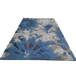 OEM Tufting Floral Pattern Rug High-end Handmade Carpet Hand-tufted Gun Wool Acrylic Custom Rug In Rug