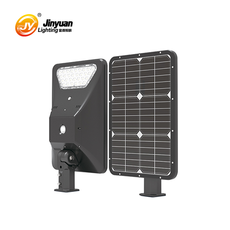 Material de aluminio de IP65 camino lámpara de iluminación inteligente integrado solar panel 15W 30W llevó la luz de calle solar