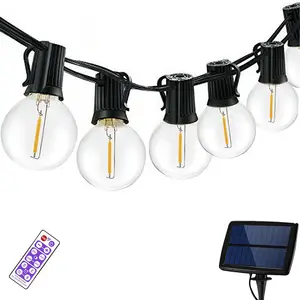 Manufacturers supply new holiday Christmas products remote control battery solar 12 lights G40 bulb light string