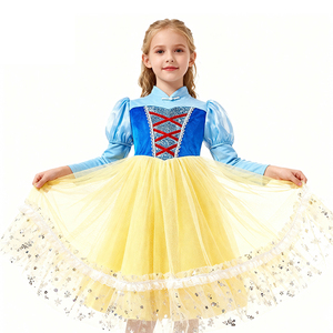 Gonna in Tulle Svasata <span class=keywords><strong>Disney</strong></span> Texture Ariosa Abito Biancaneve per Bambine Costume da Principessa per TV e Film per Celebrazioni Natalizie - Product Image 1