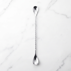 Cuillère à cocktail en acier inoxydable, design minimaliste, outil de mélange durable pour la préparation de cocktails, accessoires de bar - Product Image 1