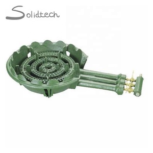 商用厨房工业燃气环形燃烧器重型铸铁燃烧器带黄铜阀门 - Product Image 1