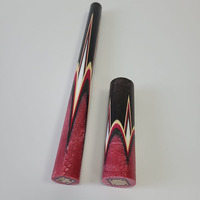 Xmlivet Manches de queue de billard semi-finies en bois d'ébène noir avec incrustation, 8 pièces, motif écailles de dragon rondes, pour fabricants de queues de billard