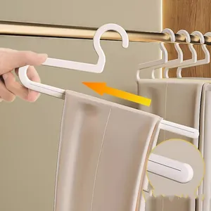 ราวแขวนเสื้อผ้าแบบกู๊ด 5 ชิ้น แบบกันลื่น รูปตัว Z หลายชั้น สำหรับใช้ในบ้าน แขวนเสื้อผ้าได้โดยไม่ทิ้งรอย - Product Image 3