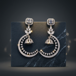 Boucles d'oreilles pendantes ethniques traditionnelles en alliage plaqué argent avec pierres et perles, certifiées par un tiers, pour femmes, haute qualité et tendance - Product Image 2