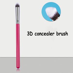 แปรงคอนซีลเลอร์แบบเดี่ยวสำหรับมืออาชีพ ด้ามไม้สีชมพู หัวแปรง 3 มิติ ใช้ได้กับรองพื้น ลิปสติก ลิปกลอส และบริเวณจมูก - Product Image 2