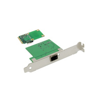 Kartu Antarmuka Jaringan Internal Kabel Gigabit Ethernet SFP Tunggal Mini PCIe WGI210AS Tersedia