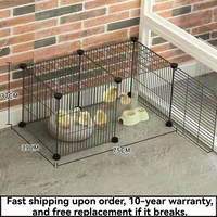 Cage en fil de fer galvanisé pour poulailler 109x37x45cm avec plateau à déjections amovible, enclos multi-niveaux pour canards et lapins pour l'élevage domestique