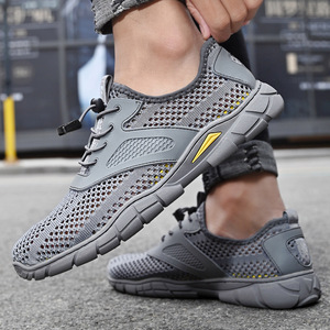 รองเท้าเดินเขาตาข่ายขนาดใหญ่สำหรับผู้ชาย, รองเท้าเดินเขาตาข่ายตาข่ายระบายอากาศแบบลำลองกลวงระบายอากาศกลางแจ้งผจญภัยในน้ำ - Product Image 2