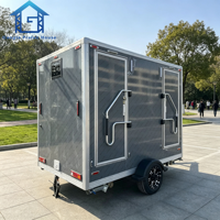 Toilettes portables à prix abordable, cabine individuelle, mobiles, préfabriquées, avec douche, pour chantier et événement