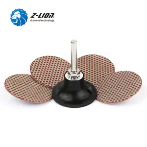Z LION 2 ”磨砂垫金刚石电镀抛光垫，用于石材陶瓷螺旋桨