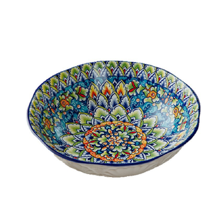 Bol à soupe au <span class=keywords><strong>chou</strong></span> peint sous glaçure bohème bol en céramique occidentale peinte <span class=keywords><strong>vaisselle</strong></span> domestique - Product Image 1