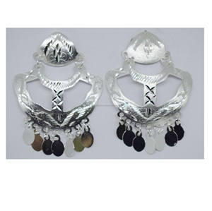 Jewelry Custom Colored Earrings Silver Plated Brass Earring statement earrings <b>RAINBOW</b> MOONSTONE PLATED - Product Image 2