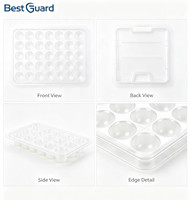 Barquette alimentaire personnalisée en blister, emballage coquille de palourde pour bonbons, conteneur jetable transparent en PET recyclable pour gâteaux, salades de fruits, snacks, menthe