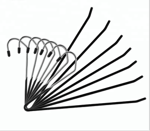 Cintre pour <span class=keywords><strong>pantalon</strong></span> en métal en forme de Z, revêtement PVC, bout ouvert, offre spéciale, - Product Image 1