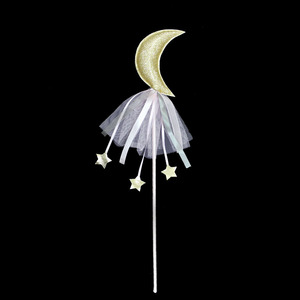 Glitter yıldız peri asaları ile kurdele prenses değnek çocuklar için - Product Image 4