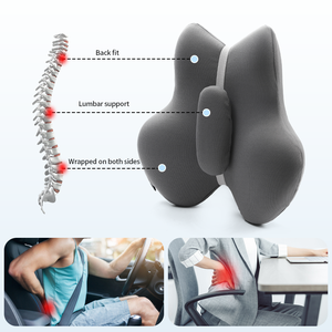Coussins de chaise ergonomiques orthopédiques réglables en mousse à mémoire de forme avec soutien <span class=keywords><strong>lombaire</strong></span>, <span class=keywords><strong>coussin</strong></span> de correction de posture assise pour voiture et bureau - Product Image 2