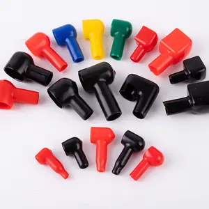 Black Smoking Pipe Shaped PVC Battery Terminal Insulating Covers Boots