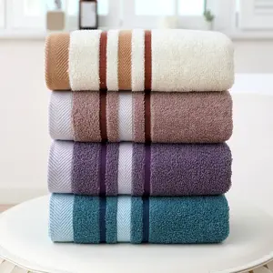 Vente chaude Les fabricants fournissent des ensembles de serviettes pour le visage doux absorbant cadeaux de vacances à la maison peuvent broder LOGO d'hôtel