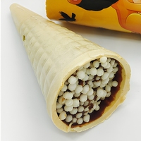 Biscuits croustillants en forme de cornet de crème glacée au chocolat au lait, mini 15g, halal, de haute qualité, personnalisables, vente en gros, fabriqués en Chine