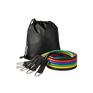 Juego de bandas de resistencia para fitness, cuerda elástica de 11 piezas para entrenamiento en casa, expansión del pecho, estiramiento de brazos - Product Image 2