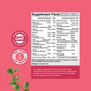 แคปซูลเสริมการเจริญพันธุ์ของผู้หญิงแคปซูลวิตามินโฟเลตสนับสนุนการตั้งครรภ์และการตั้งครรภ์ - Product Image 2