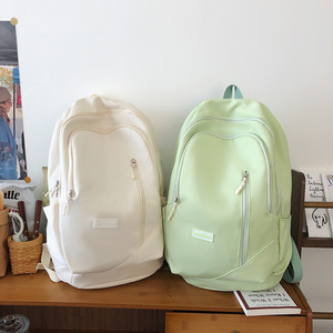Green Minimalist <b>Backpack</b> 15 Inches For Girls School Education Summer 2023 - Product Image 4