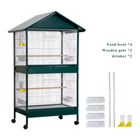 Vente chaude Grandes Cages À Oiseaux En Métal Budgerigar Volière Cages Pour Animaux De Compagnie Et Maisons Durable Fil De Fer Perroquet Canari Cages À Oiseaux À Vendre