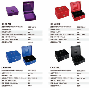 Chuan Kun Nhà Máy Nhỏ Xách Tay Tùy Chỉnh Kích Thước Key Khóa Đồng Xu Khe Cắm Tiền Mặt Hộp Kim Loại Mini Tiền Gửi An Toàn Hộp Cho Trẻ Em - Product Image 2