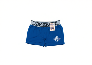 JUVENILE <b>Men's</b> <b>Shorts</b> SFV-9 Blue Elastic Waist Breathable Knitted Polyester Casual <b>Short</b> <b>Shorts</b> Mid Waist Front Logo - Product Image 1