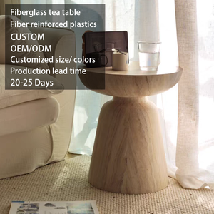 <span class=keywords><strong>Table</strong></span> <span class=keywords><strong>basse</strong></span> en forme de soucoupe volante suspendue en fibre de verre personnalisée, style français, <span class=keywords><strong>table</strong></span> ronde minimaliste pour salon - Product Image 1