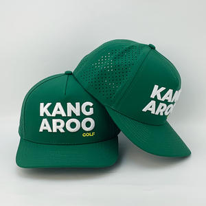 Waterproof Baseball Cap Custom 5 Panel 3D Embroidery Logo Laser Cut Hole Perforated Caps Performance Sports <strong>Golf</strong> <strong>Hats</strong> - Product Image 5