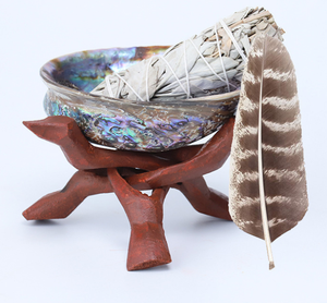 Support de trépied en bois palo, pour bols à coquille brûlant <span class=keywords><strong>sauvage</strong></span> de californie, faisceaux de <span class=keywords><strong>sauge</strong></span> blanc, pas cher - Product Image 4