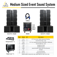 Système de sonorisation Line Array Lsolution Passive 1200W à deux voies, enceintes K212 double 18 pouces 2400W, caisson de basses KS28 pour concerts