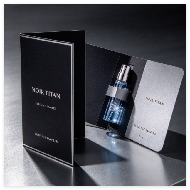 Luxury Folded Perfume Sample Packaging Card, Custom Design Print ...