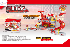 Jouet chinois enfants bricolage multicouche piste voiture alliage camion de pompiers scène modèle de voiture jouet <span class=keywords><strong>puzzle</strong></span> assemblage parking - Product Image 3
