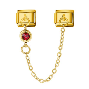 Bracelet Moyamiya avec 12 pierres de naissance, charme à la mode italienne, vente chaude, pendentif à crochet en or, bracelet élastique en acier inoxydable, breloques DIY - Product Image 1