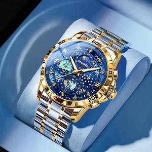 Binbond 3225 Heren Luxe Quartz Horloge Ster Diamant Wijzerplaat Waterdicht Multifunctioneel Zakelijk Horloge Voor Heren Met - Product Image 2