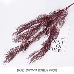 Vino rojo <span class=keywords><strong>serie</strong></span> tema flor artificial boda Hotel diseño plomo arreglo floral Rosa flor material decoración del hogar - Product Image 4