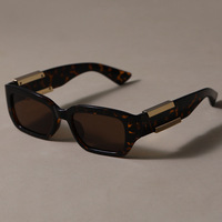 Lunettes de soleil rétro européennes et américaines carrées UV400 en PC, branches larges, style punk, hip-hop, techwear, légères, durables, amincissantes, unisexe