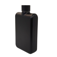 Bouteille d'eau plate en acier inoxydable réutilisable, portable, anti-fuite, 500 ml, format A6, sans plastique